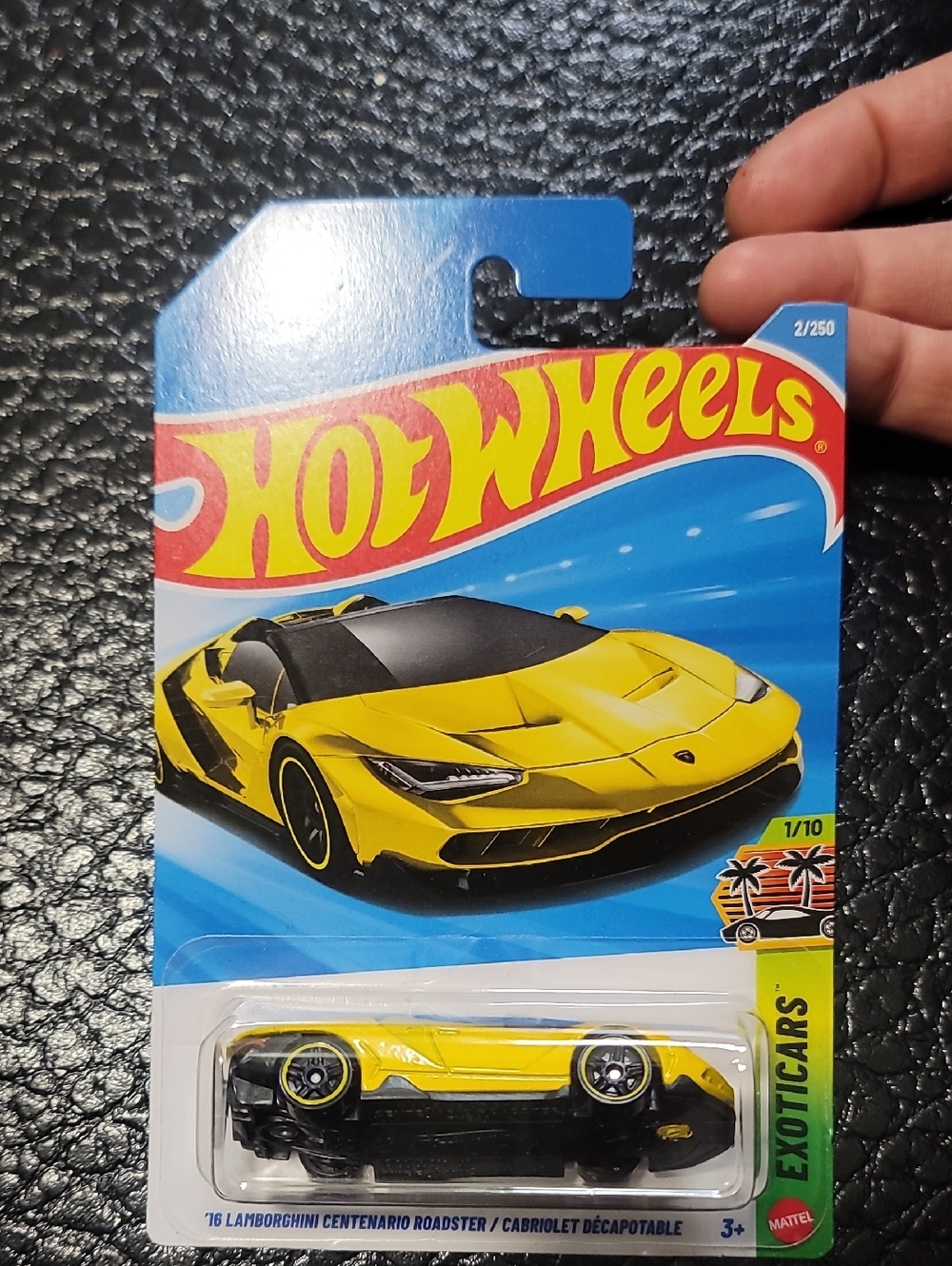 Hot Wheels Yellow Lamborghini Centenario Roadster Diecast Car Toy